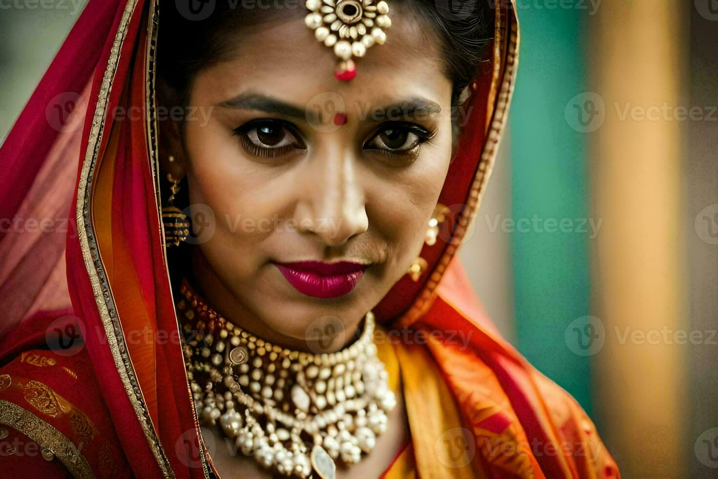 un hermosa indio mujer vistiendo un tradicional sari. generado por ai  30899765 Foto de stock en Vecteezy