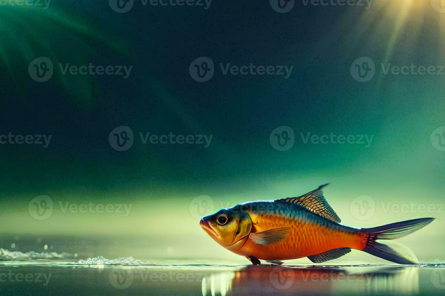photo wallpaper the fish, fish, the water, the light, the fish, the water,. AI-Generated