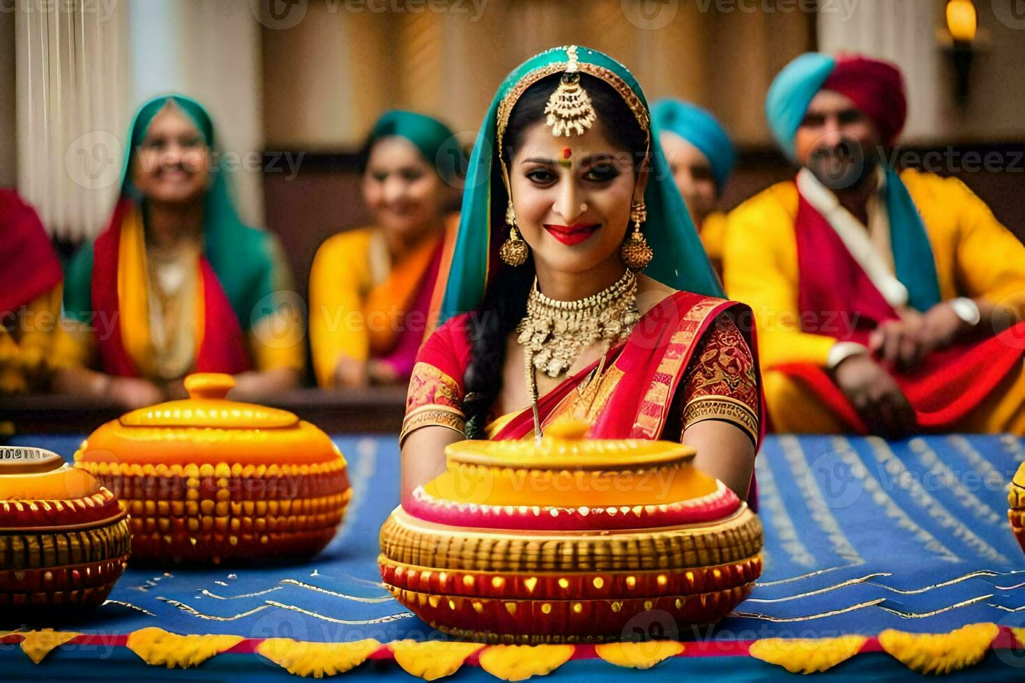 indio Boda fotografía en Delhi. generado por ai foto