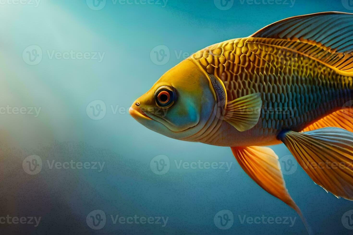 goldfish in the aquarium. AI-Generated photo