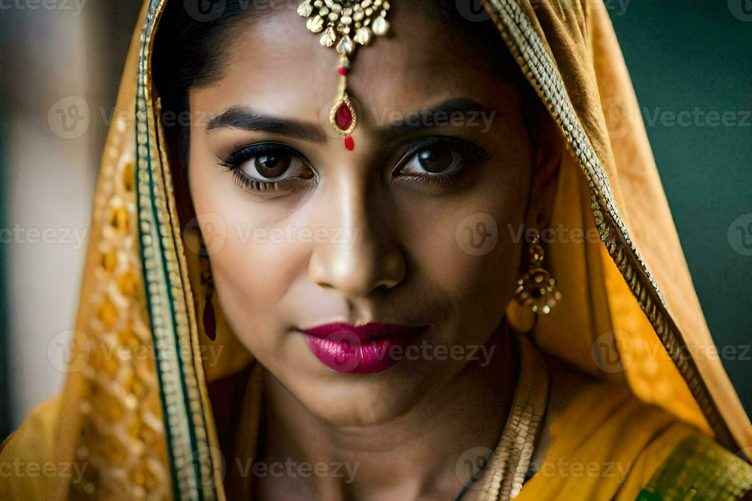 a woman in traditional indian attire. AI-Generated photo