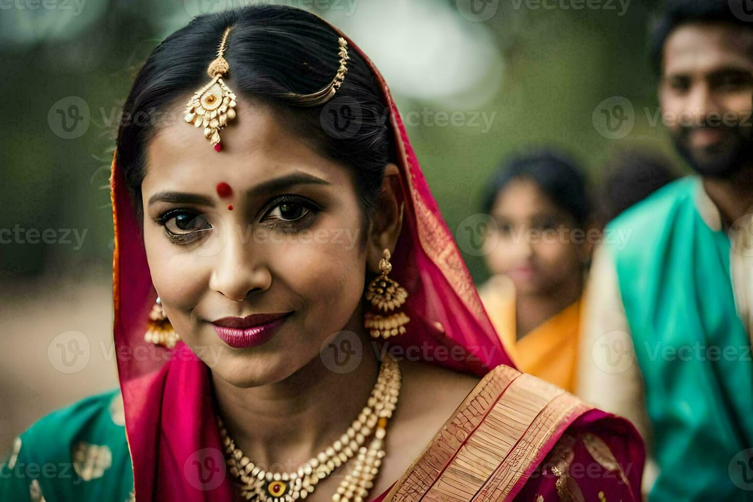 a woman in traditional indian attire. AI-Generated photo