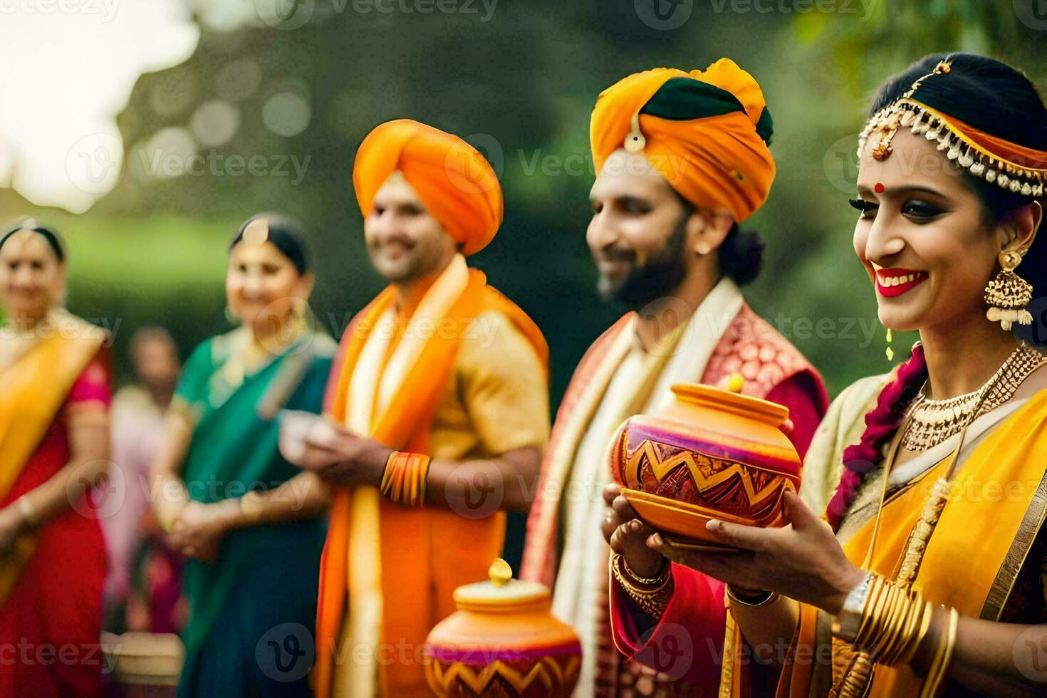 indian wedding traditions and customs. AI-Generated photo