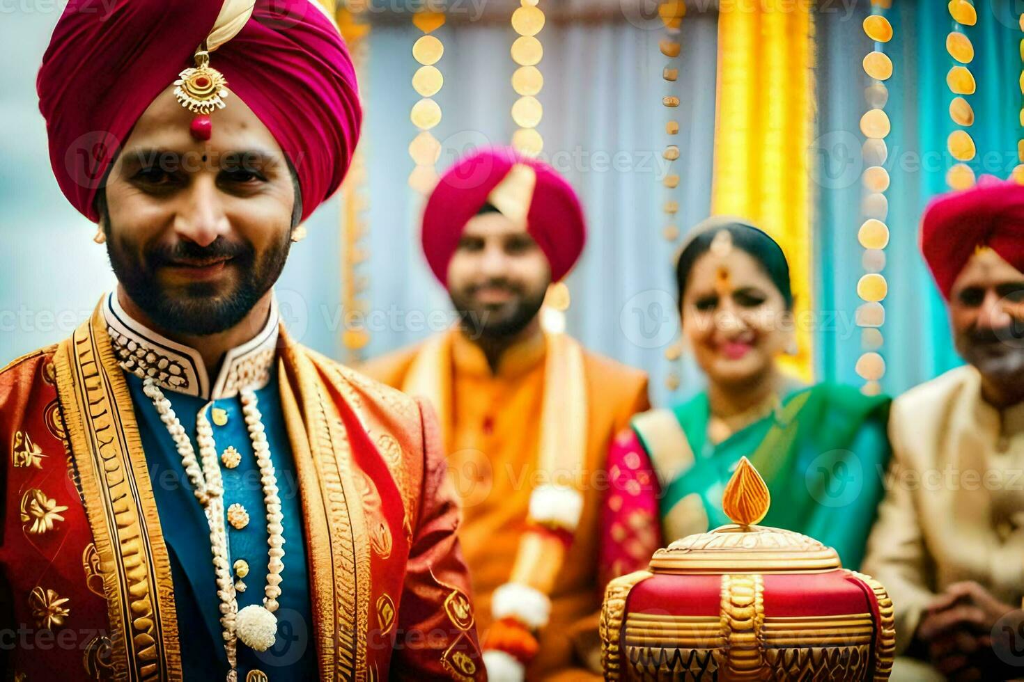 indian wedding ceremony in london. AI-Generated photo