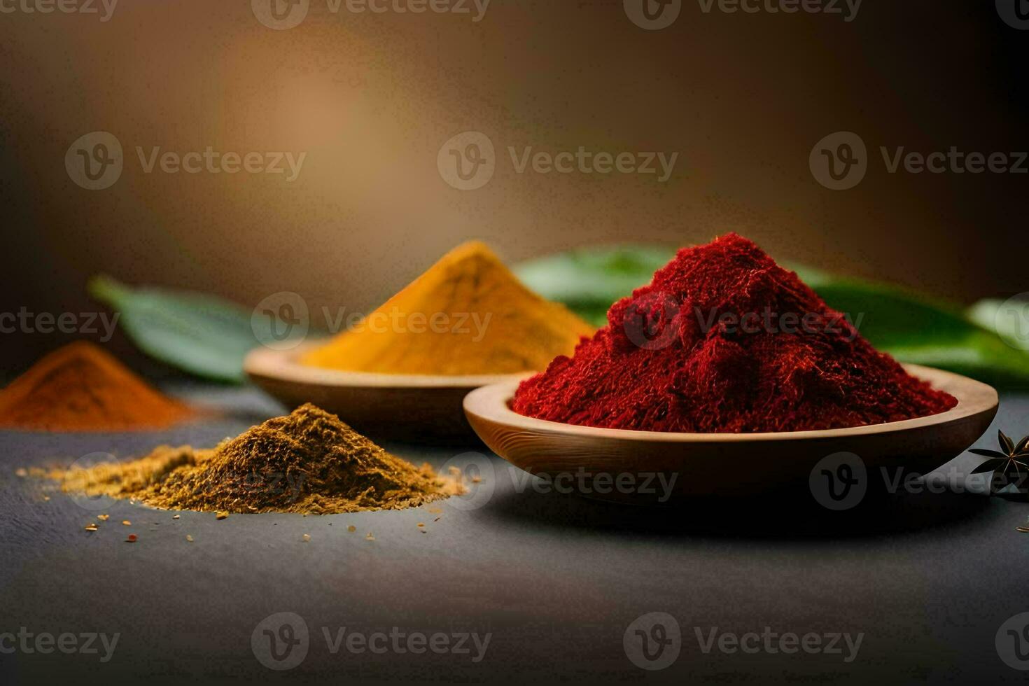 spices in a bowl. AI-Generated photo