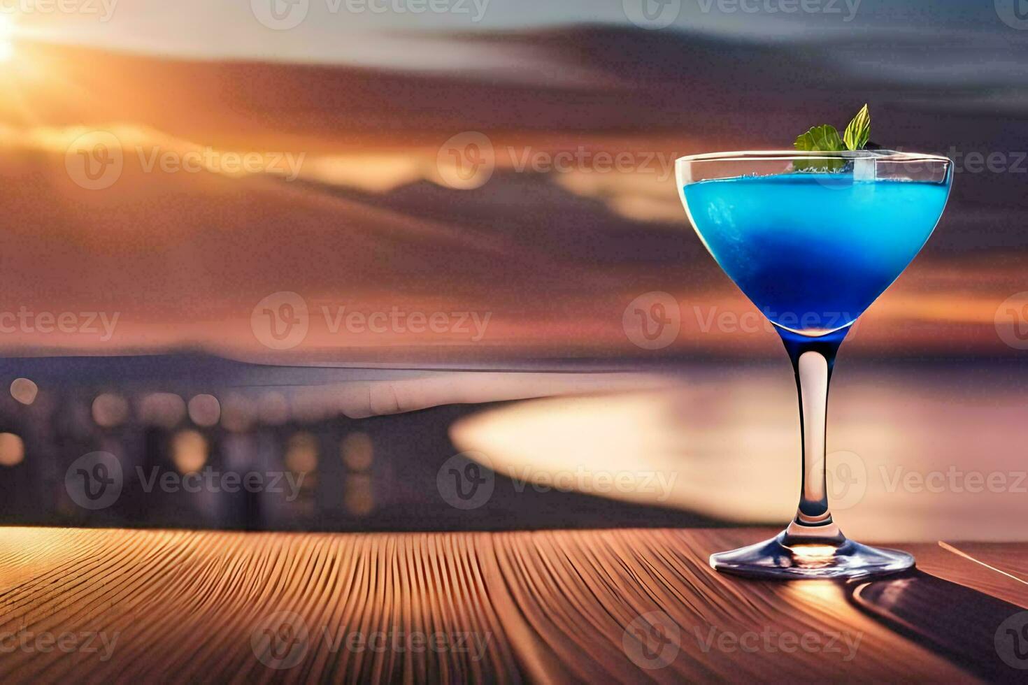 cocktail on the beach. AI-Generated photo