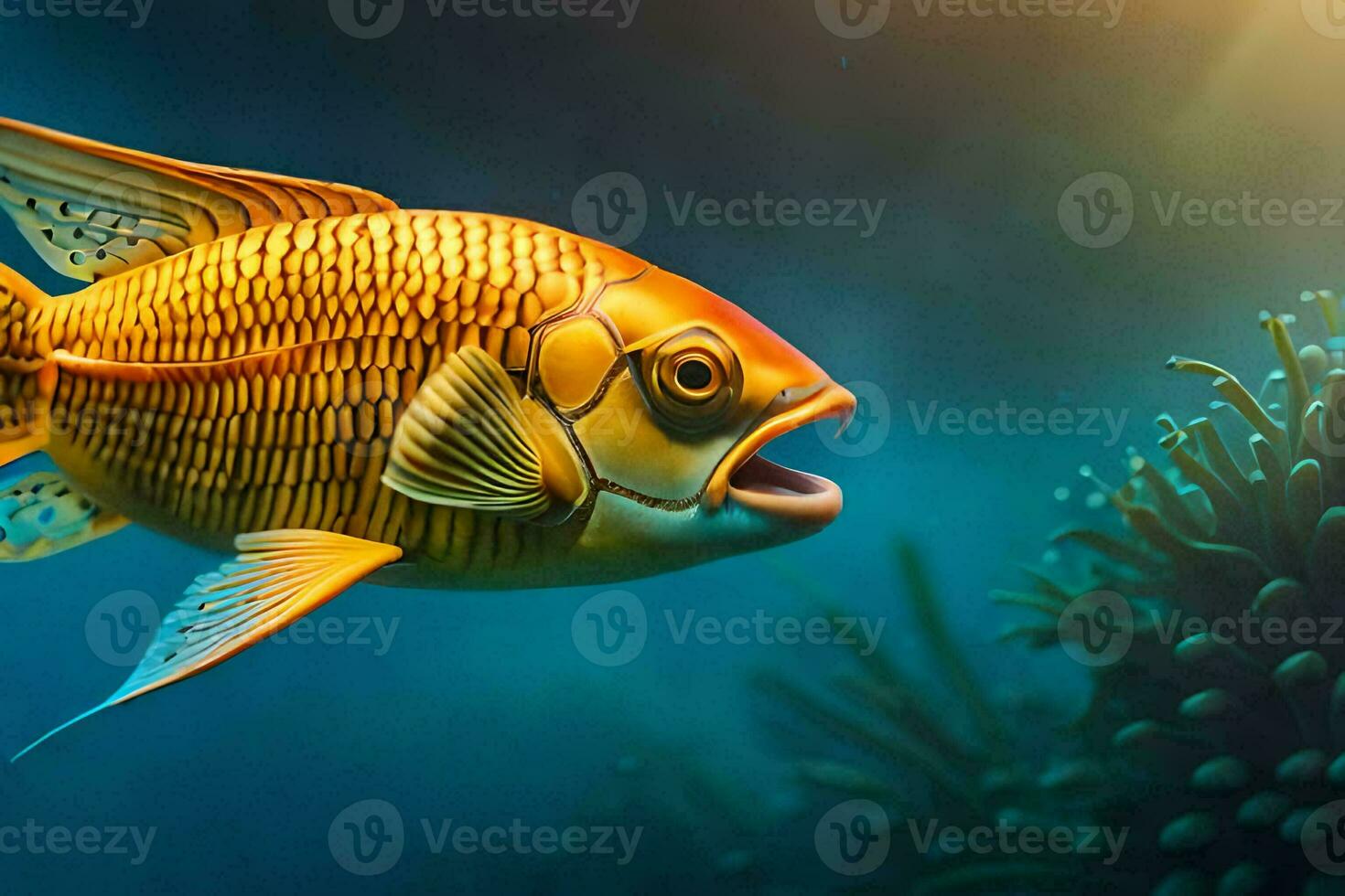 goldfish, fish, underwater, underwater, underwater, underwater, underwater, underwater, underwater,. AI-Generated photo