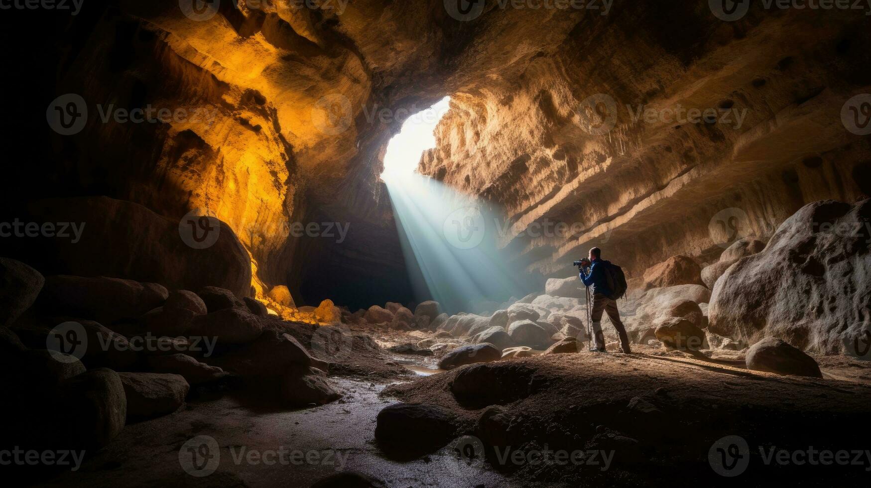 Picture from the cave. AI Generated photo