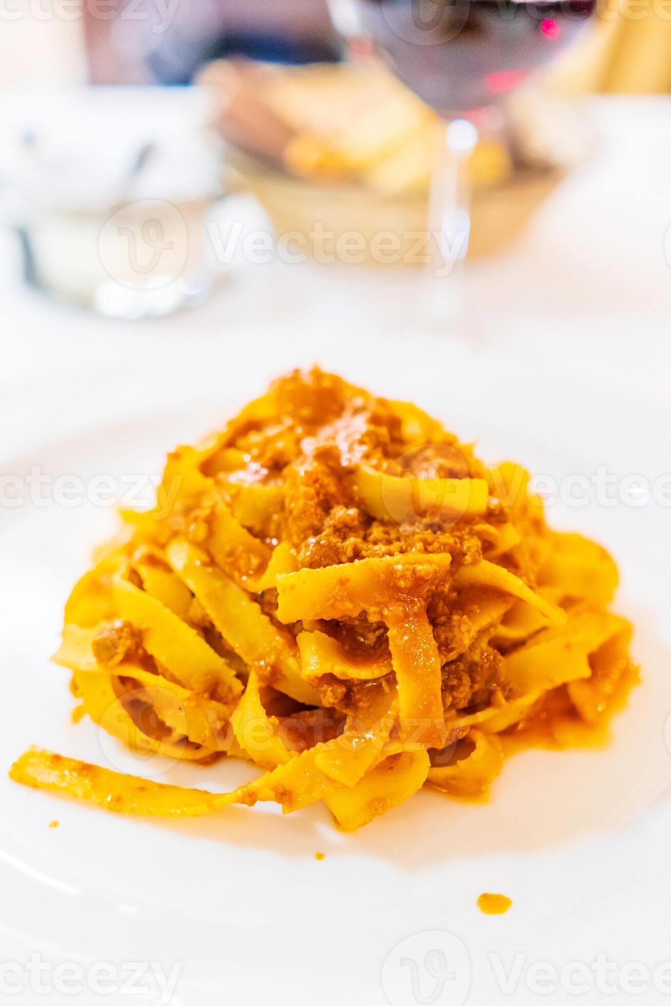 Traditional style Spaghetti bolognese in Bologna 32158675 Stock Photo
