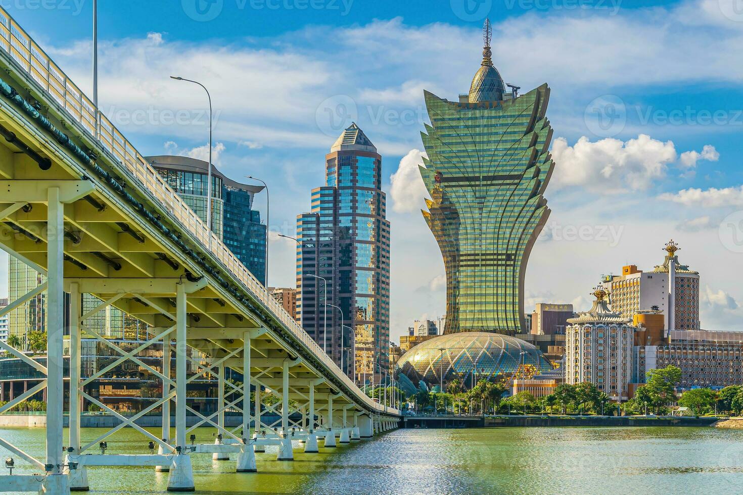 Macau, downtown city skyline, cityscape of China photo