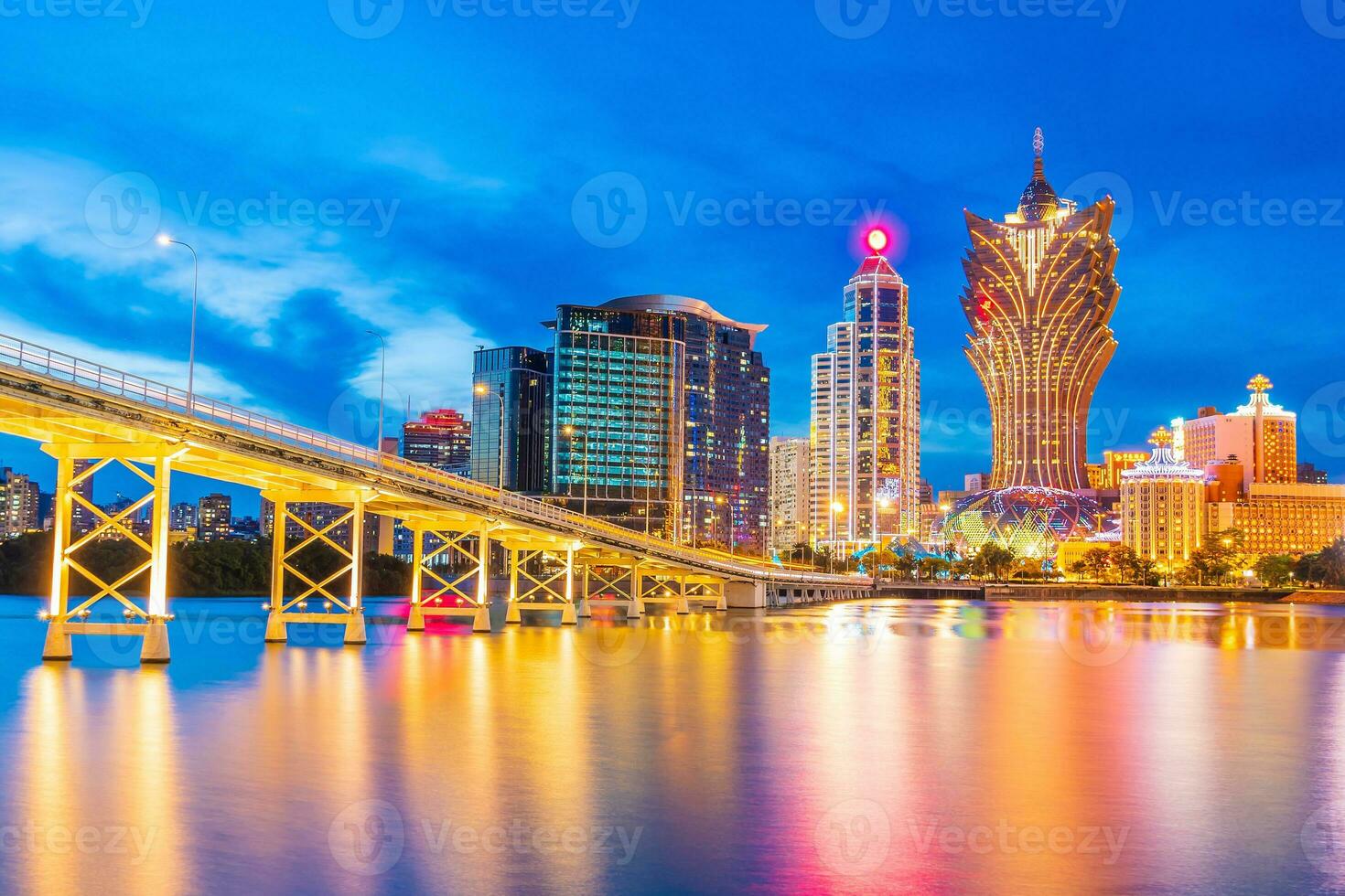 Macau, downtown city skyline, cityscape of China photo