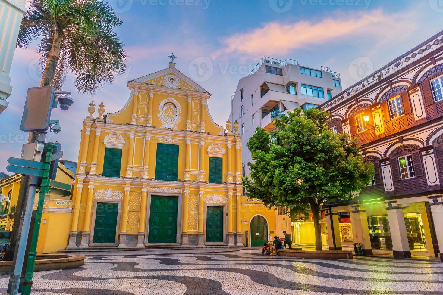 Historic Centre of Macau. Senado Square in China. photo