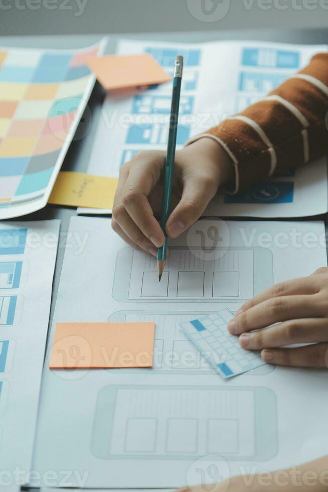 UX UI and Programming development technology. photo