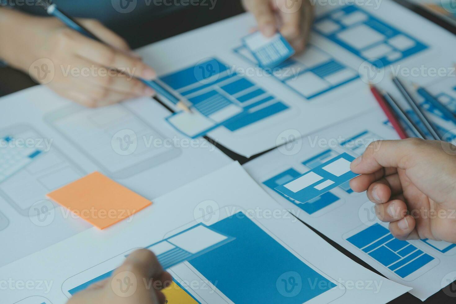 UX UI and Programming development technology. photo