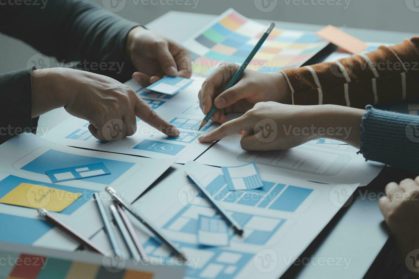 UX UI and Programming development technology. photo