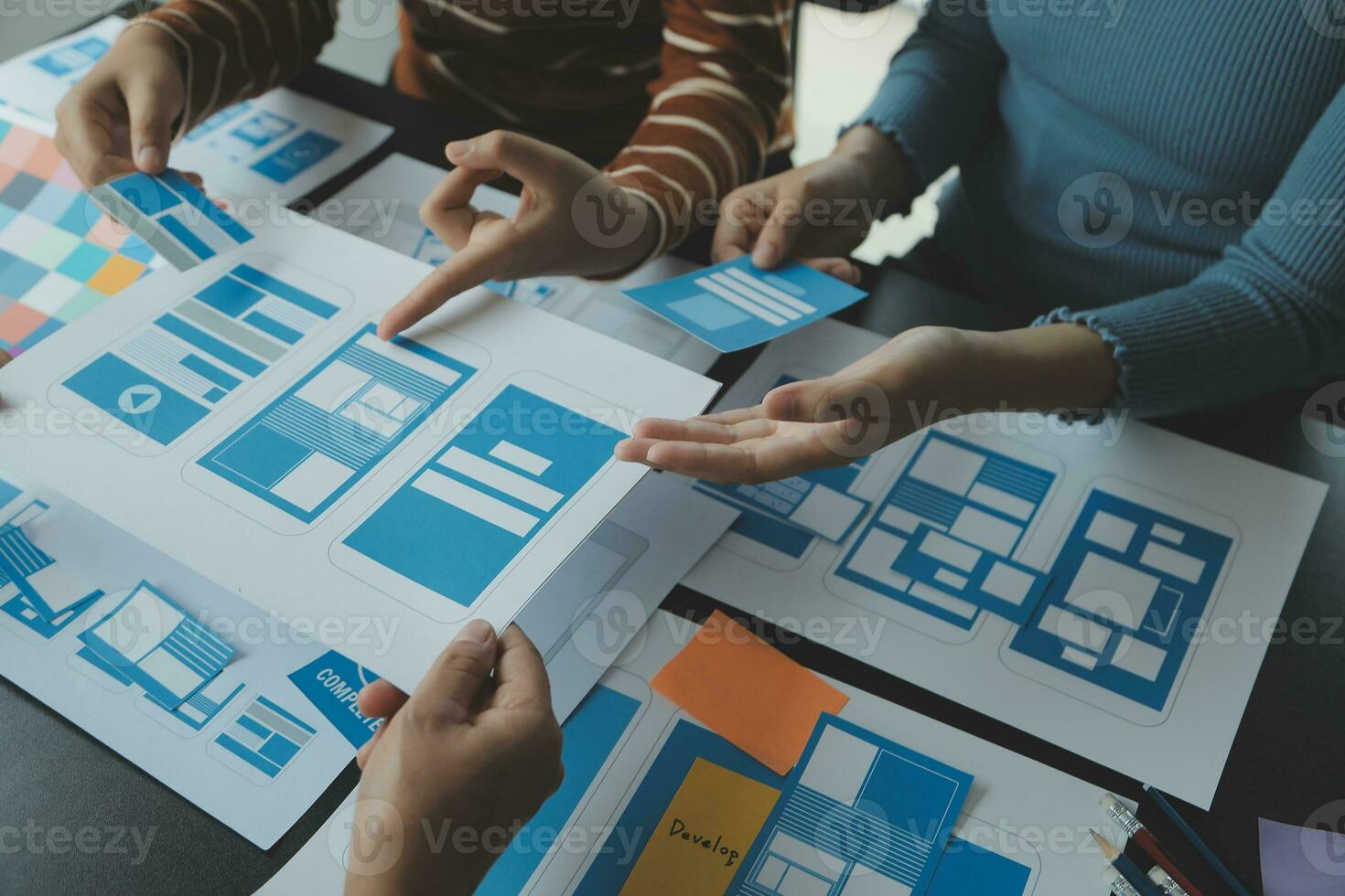 UX UI and Programming development technology. photo