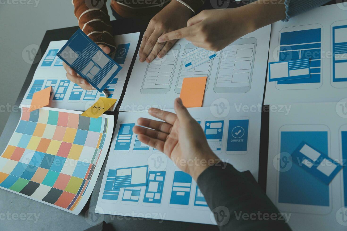 UX UI and Programming development technology. photo