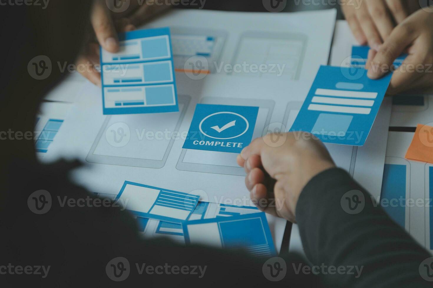 UX UI and Programming development technology. photo