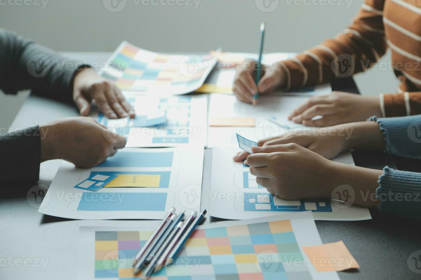 UX UI and Programming development technology. photo