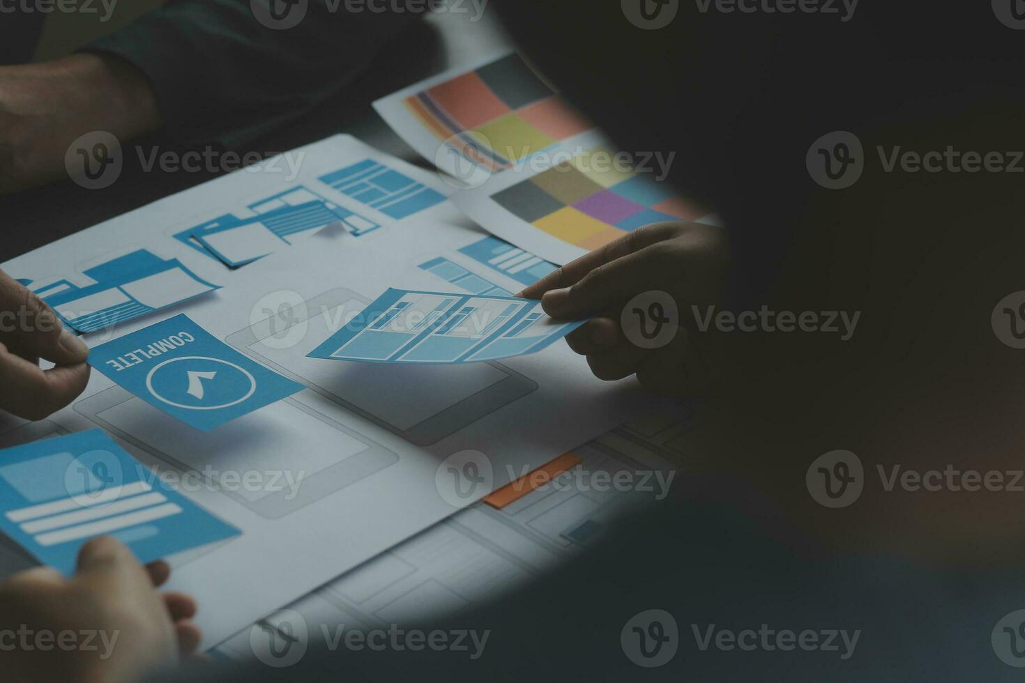UX UI and Programming development technology. photo