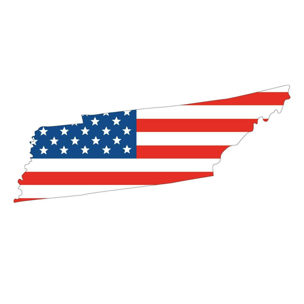 Map of Tennessee. Tennessee map. USA map vector