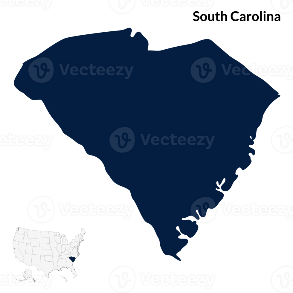 Map of South Carolina. South Carolina map. USA map png