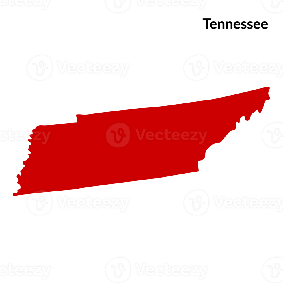 Map of Tennessee. Tennessee map. USA map png