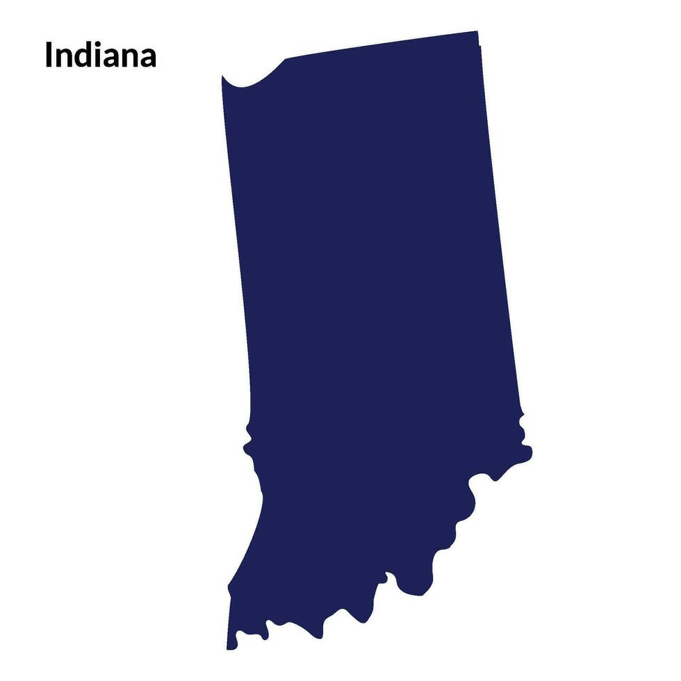 Map of Indiana. Indiana map. USA map vector