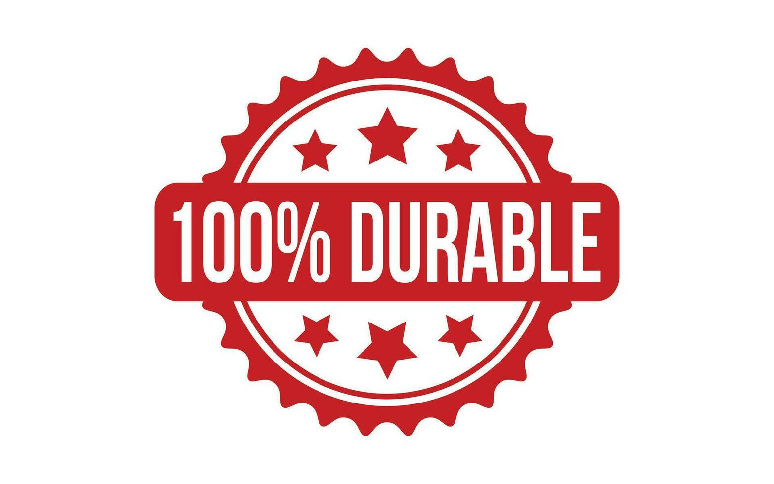 100 Percent Durable rubber grunge stamp seal vector
