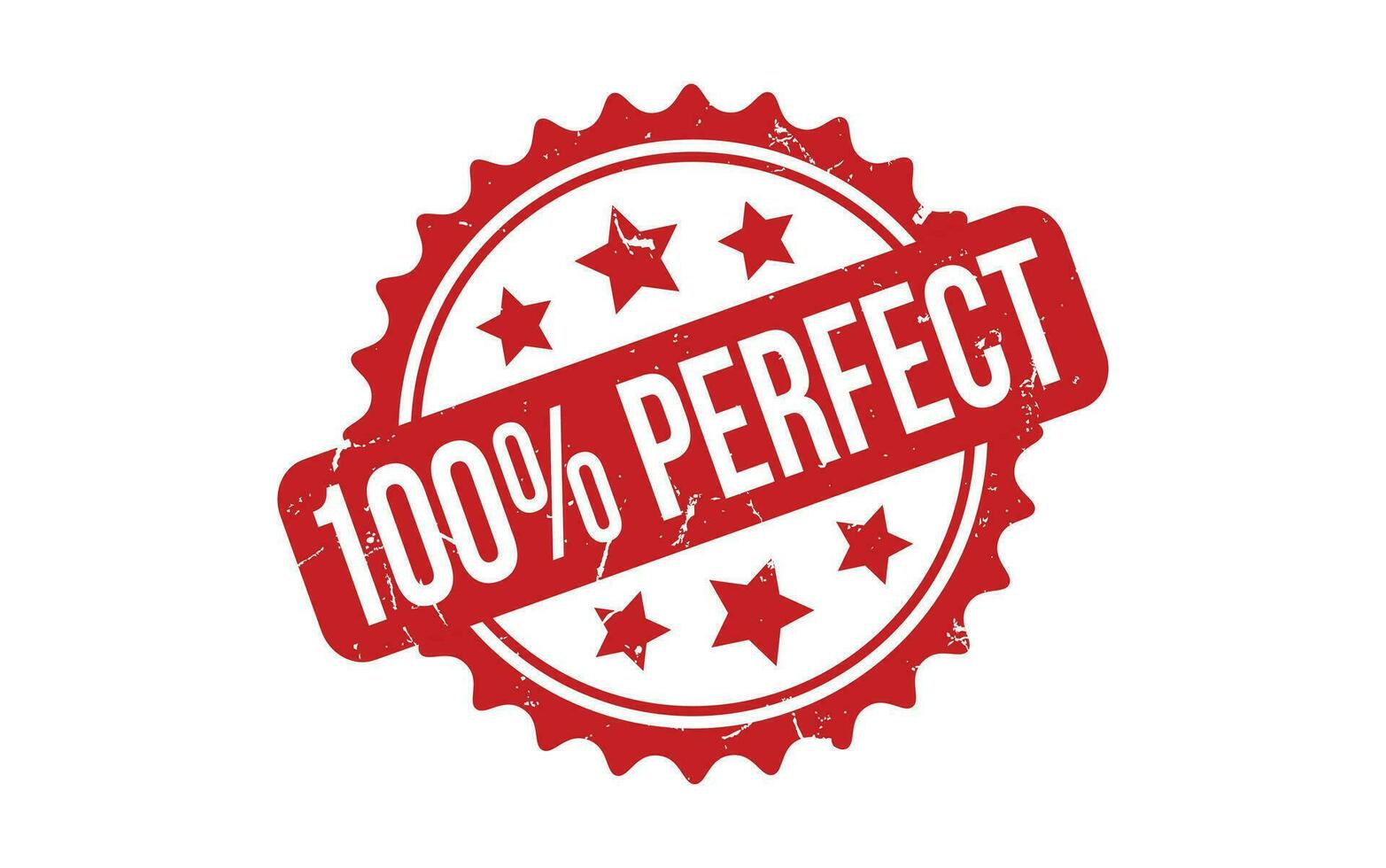 100 Percent Perfect rubber grunge stamp seal vector
