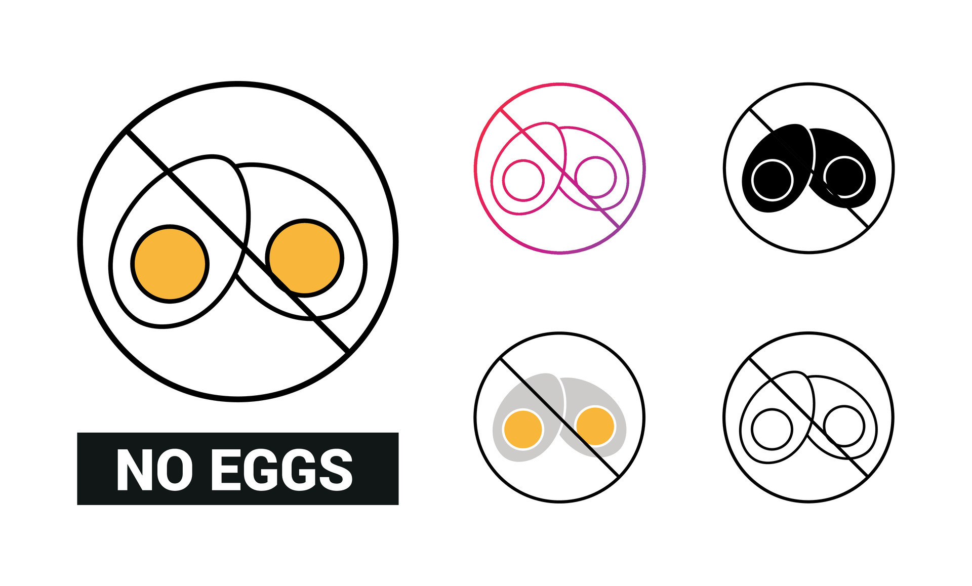 No eggs Icon Set Vector Illustration 32160006 Vector Art at Vecteezy