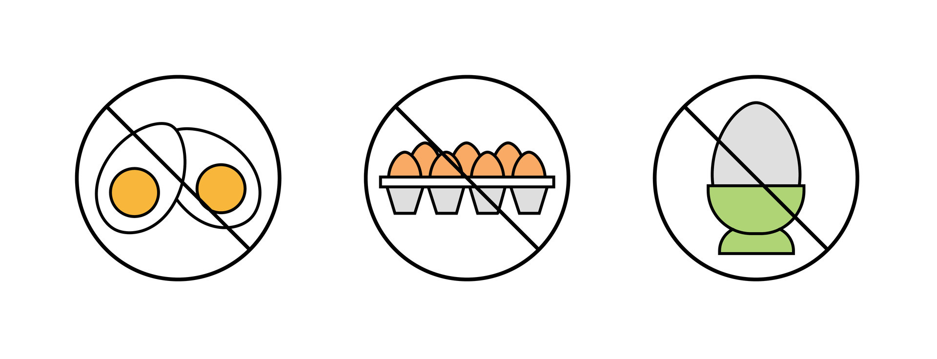 No eggs Icon Vector Illustration. No eggs Lineal Color Icon 32160007