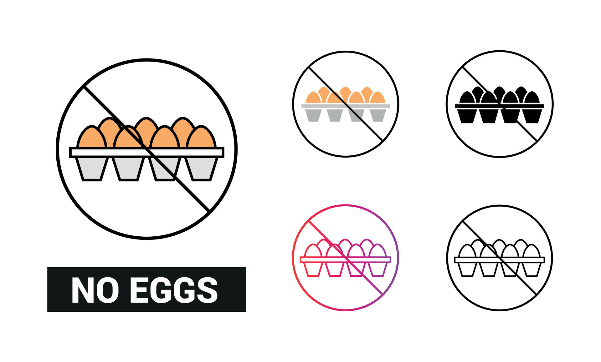 No eggs Icon Set Vector Illustration 32160012 Vector Art at Vecteezy