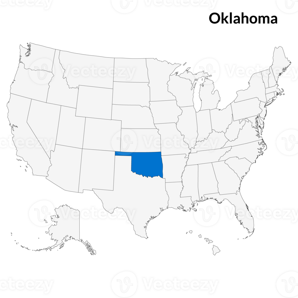 Map of Oklahoma. Oklahoma map. USA map png