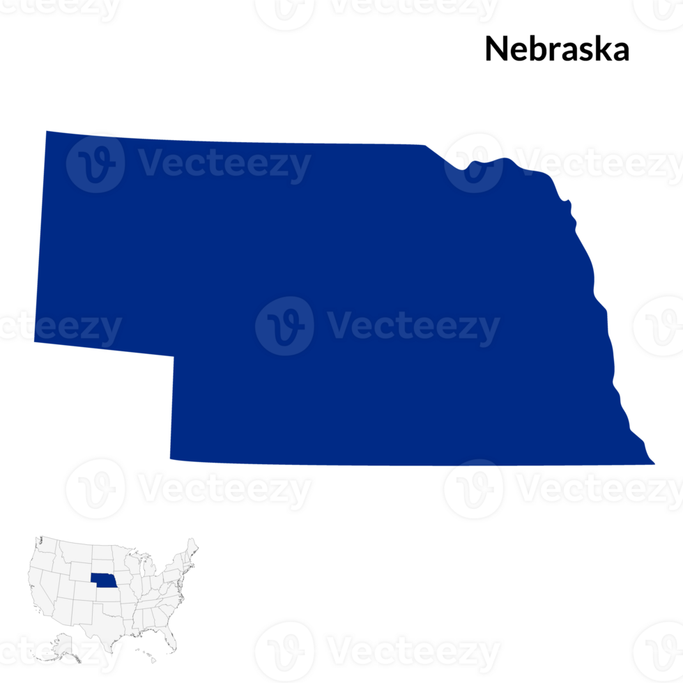 Map of Nebraska. Nebraska map. USA map png