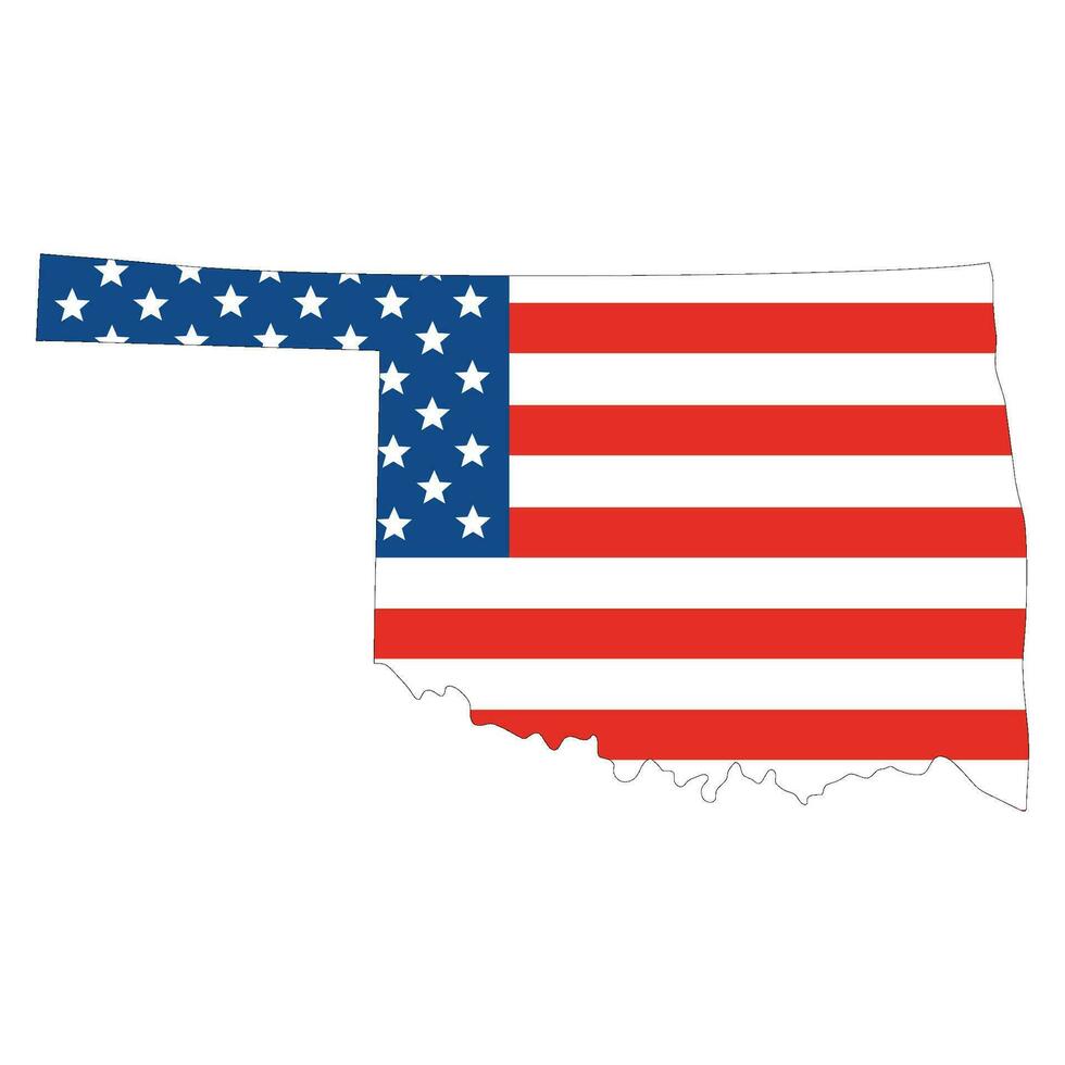 Map of Oklahoma. Oklahoma map. USA map vector