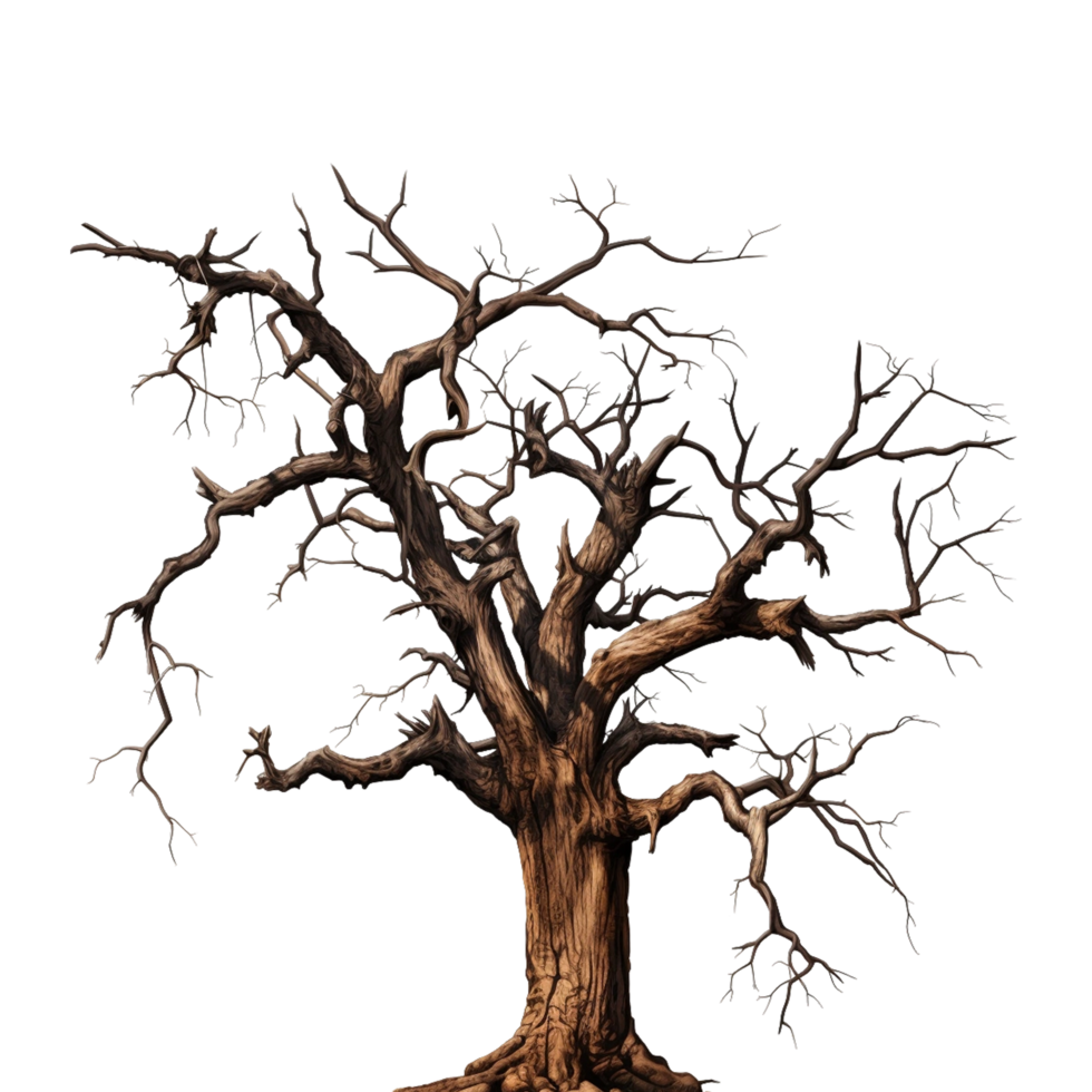 Halloween Wood tree ai generated png