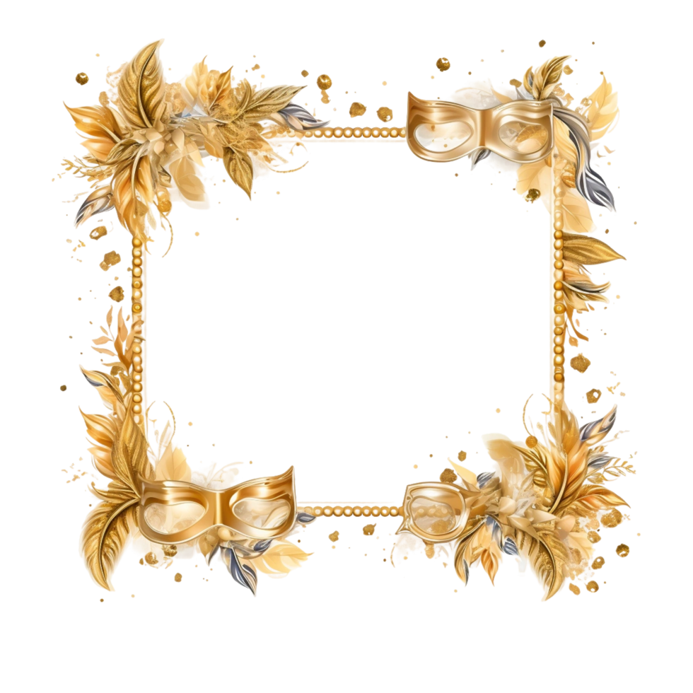 Golden Frame Clipart Gold Frame ai generated 32160083 PNG