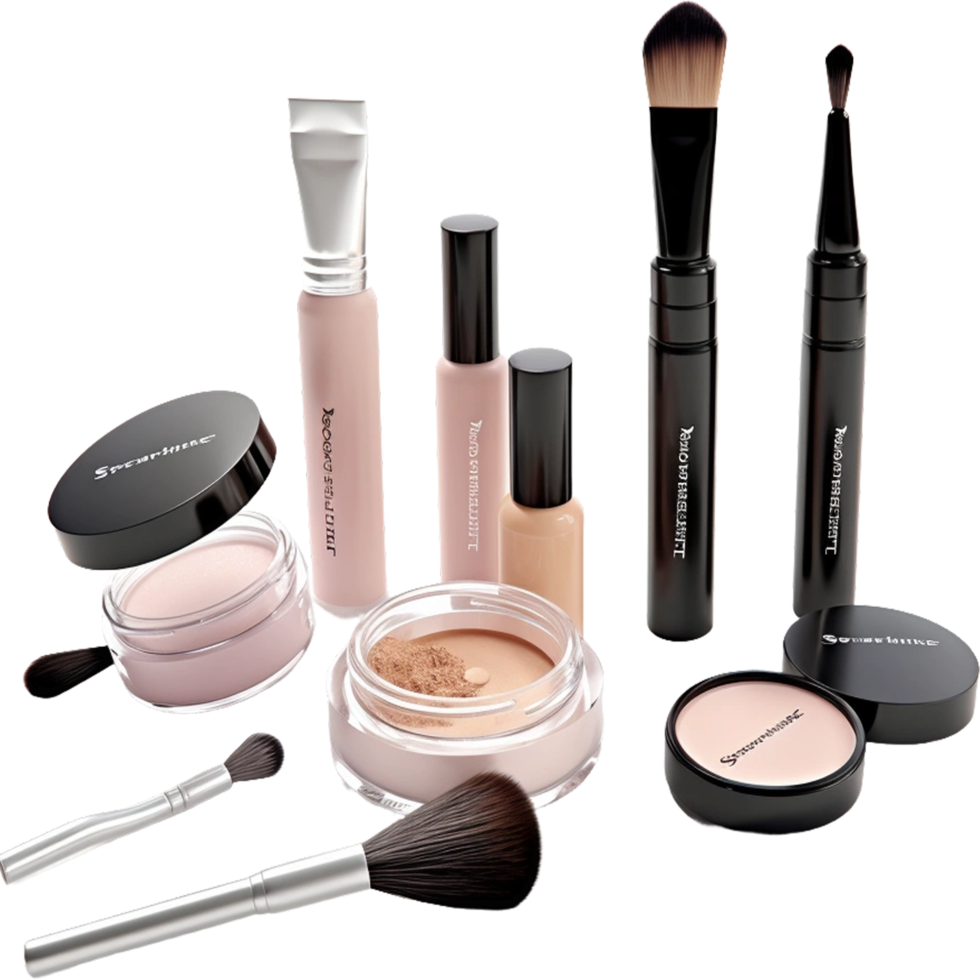 cosmático y maquillaje cepillos ai generativo png