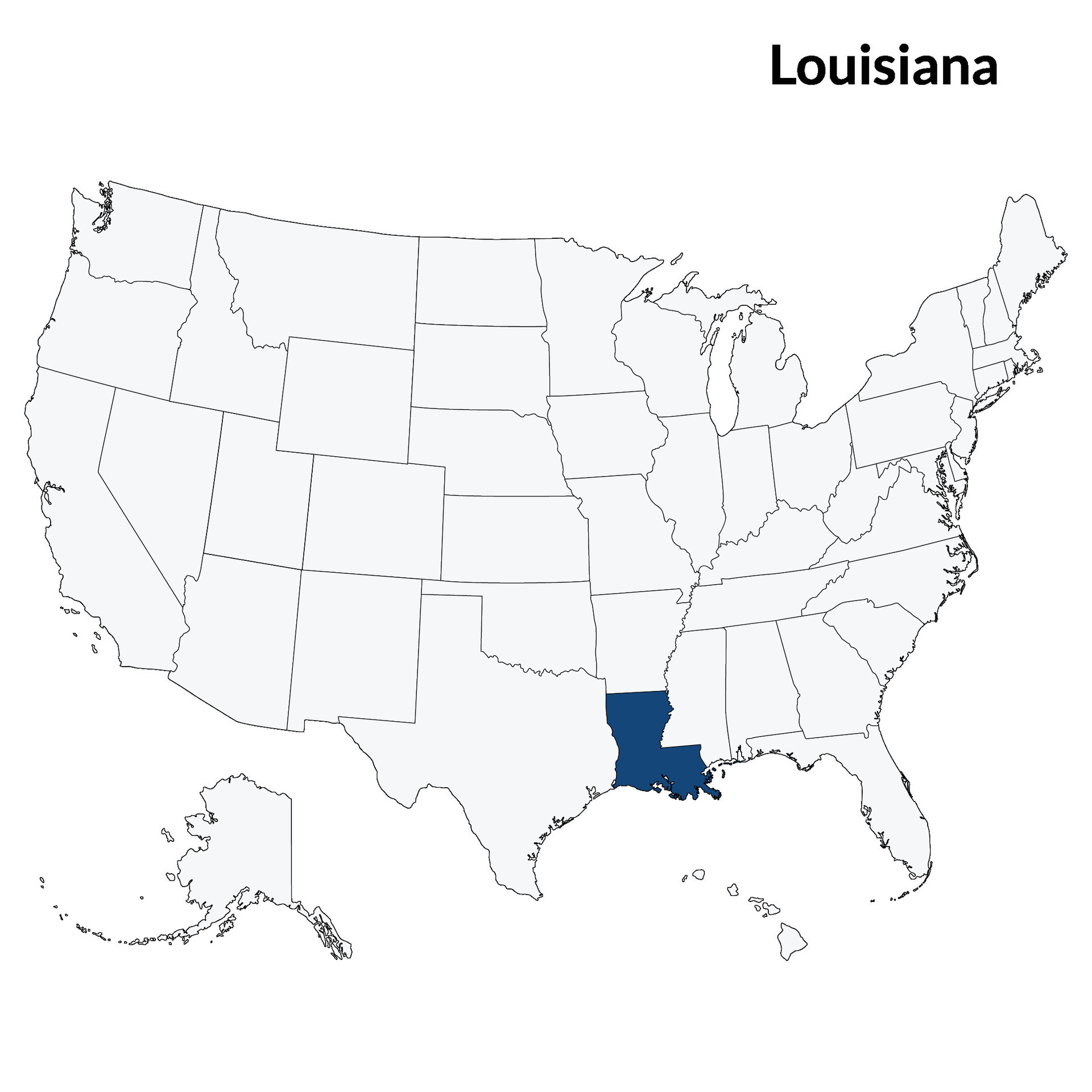 mapa de Luisiana. Luisiana mapa. Estados Unidos mapa 32160164 Vector en