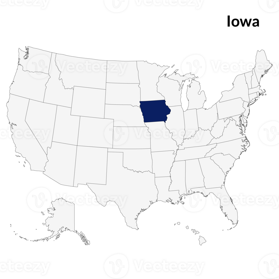 Map of Iowa. Iowa map. USA map png