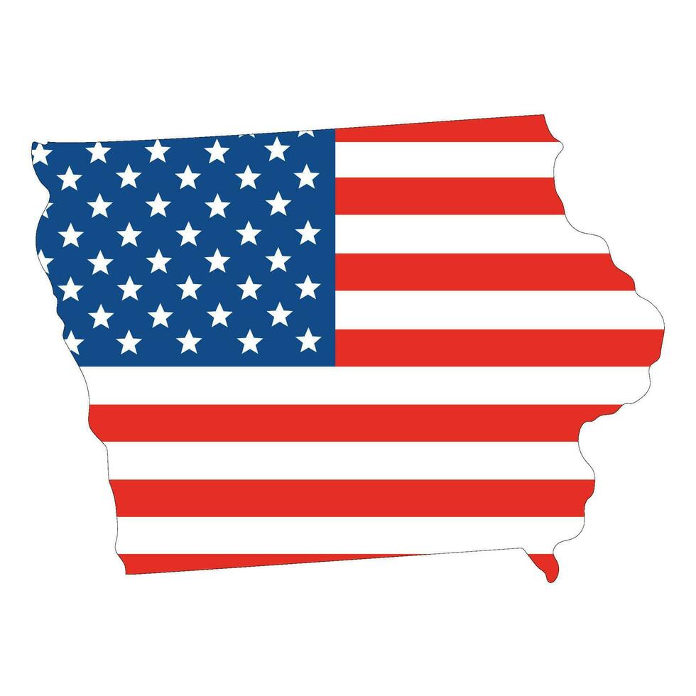 Map of Iowa. Iowa map. USA map vector