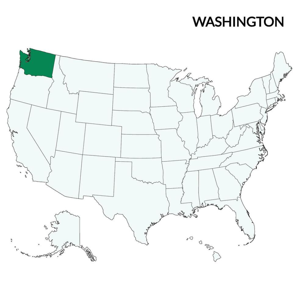 Washington Map. Map of Washington. USA map vector