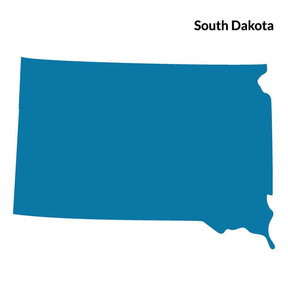 South Dakota map. USA map vector