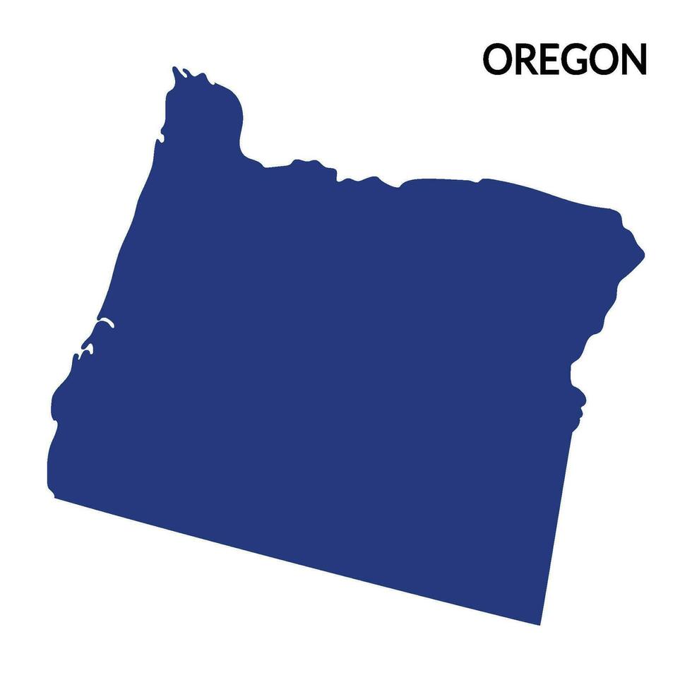 Oregon Map. Map of Oregon. USA map vector