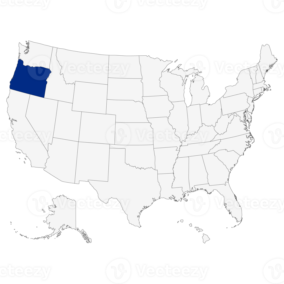 Oregon Map. Map of Oregon. USA map png