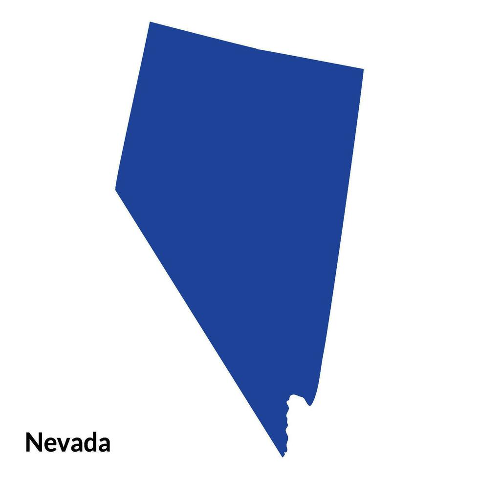 Nevada state map. Map of Nevada. USA map vector