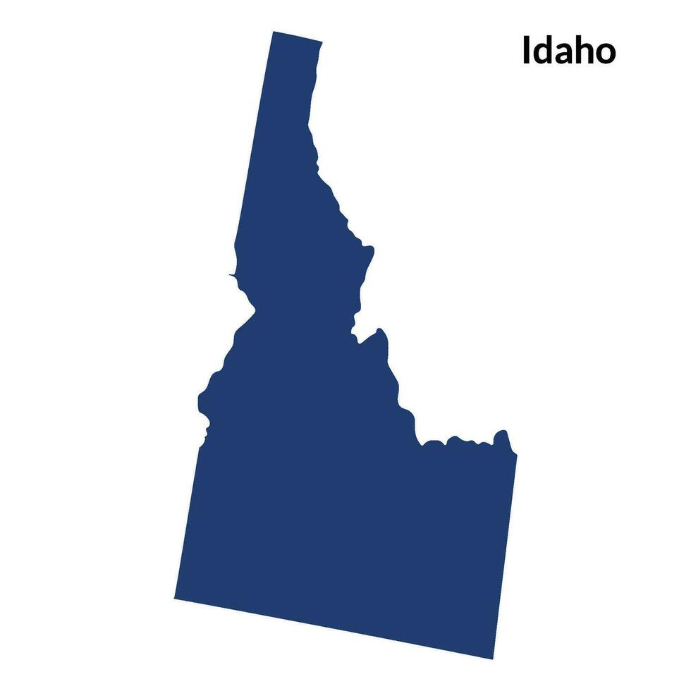 Idaho Map. Map of Idaho in blue. USA map vector