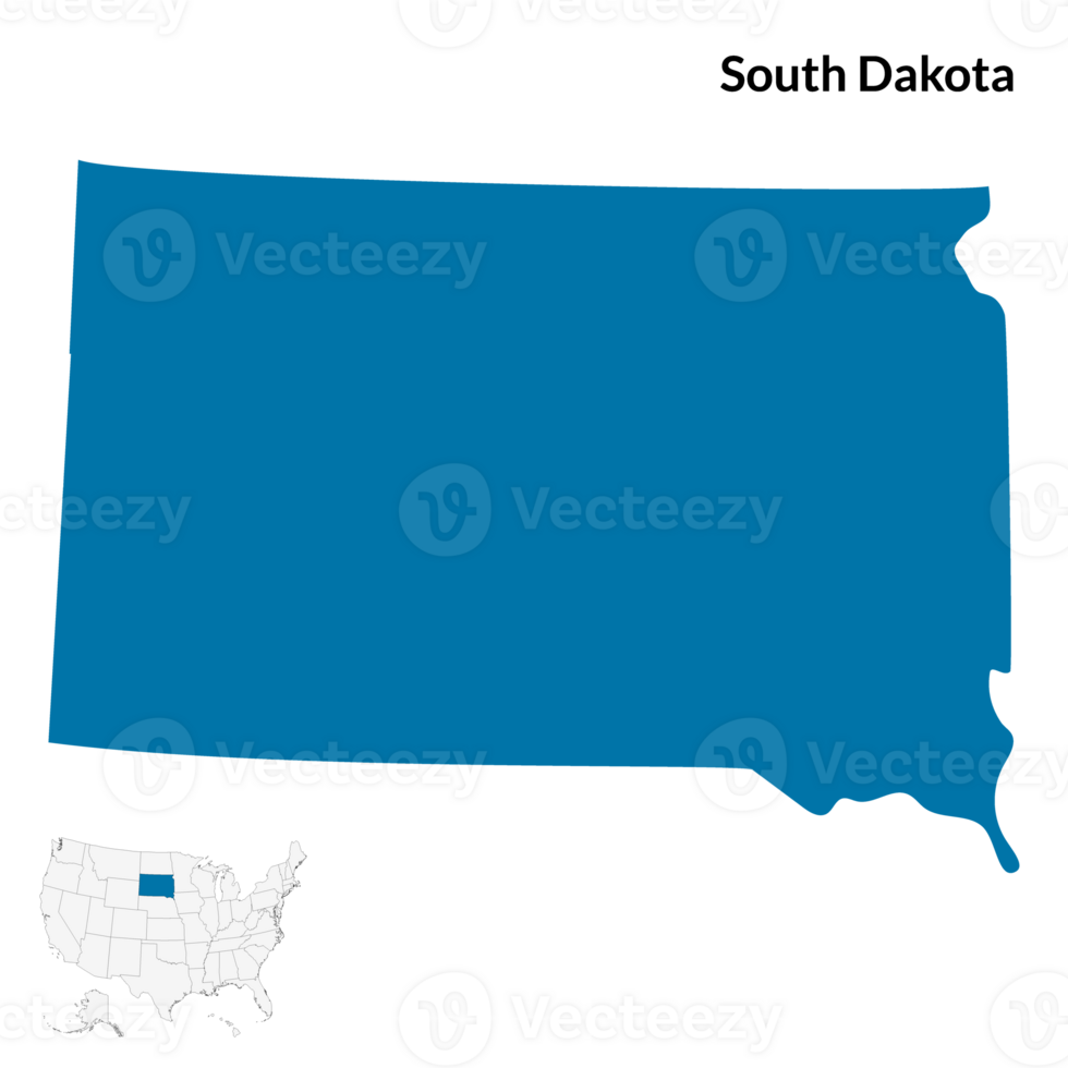South Dakota map. USA map png