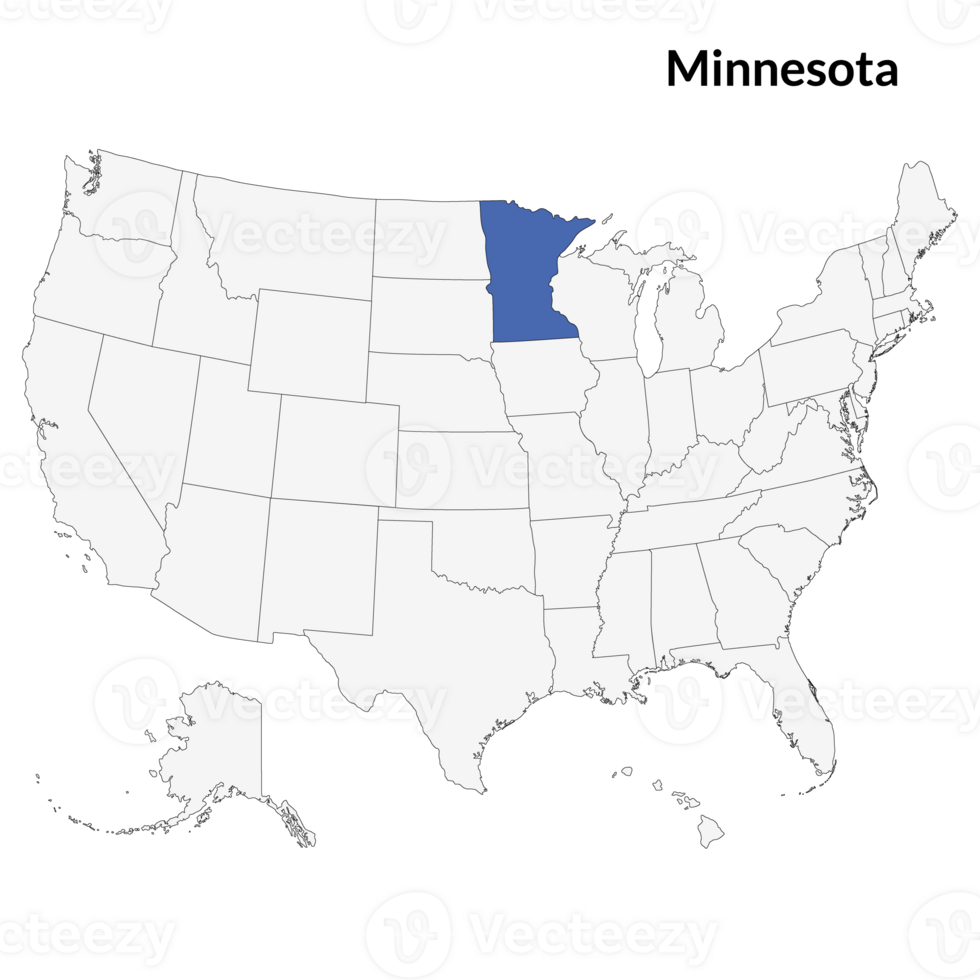 Map of Minnesota. Minnesota map. USA map png